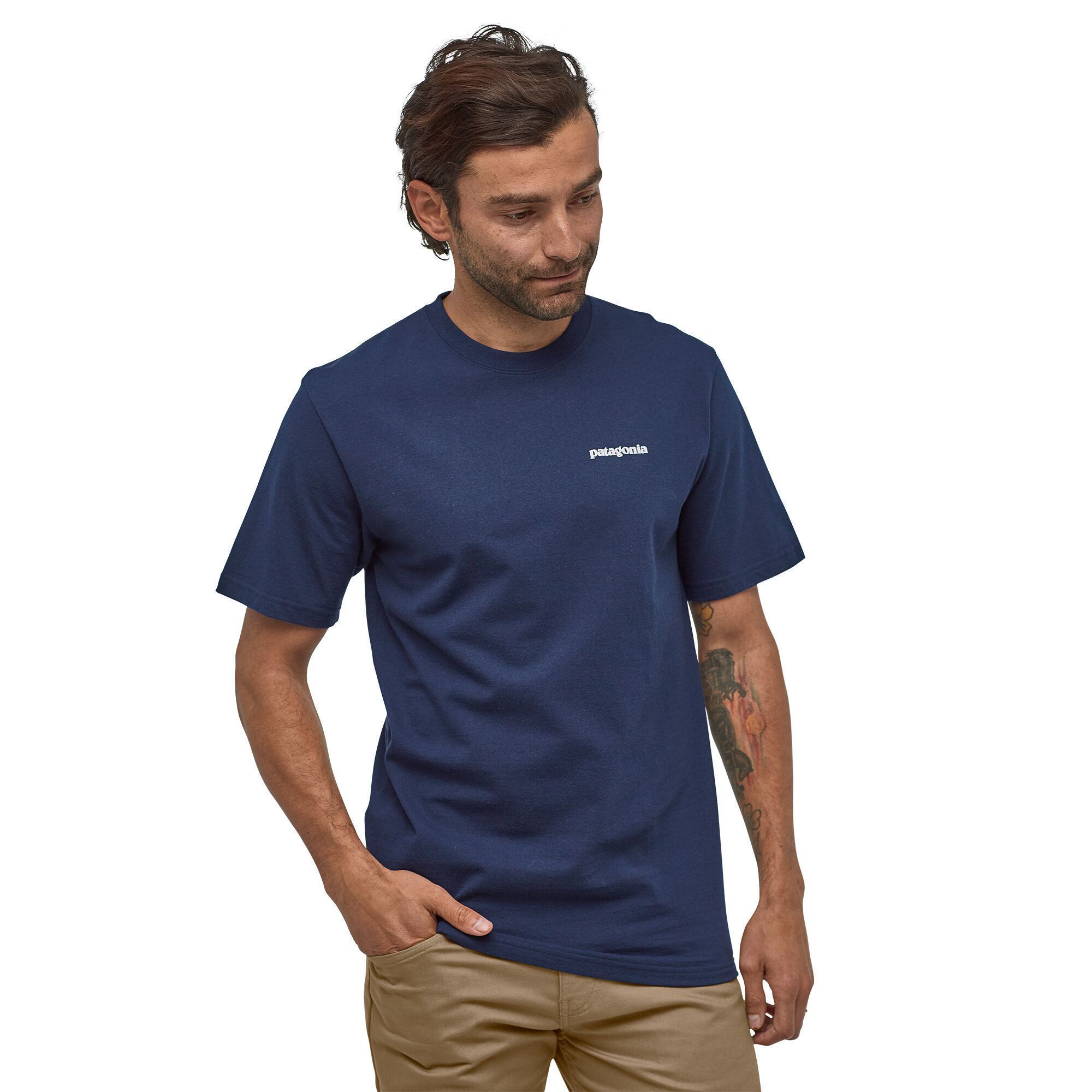 Patagonia P-6 Logo Responsibili-Tee® - Kierrätetyistä materiaaleista, Classic Navy / S
