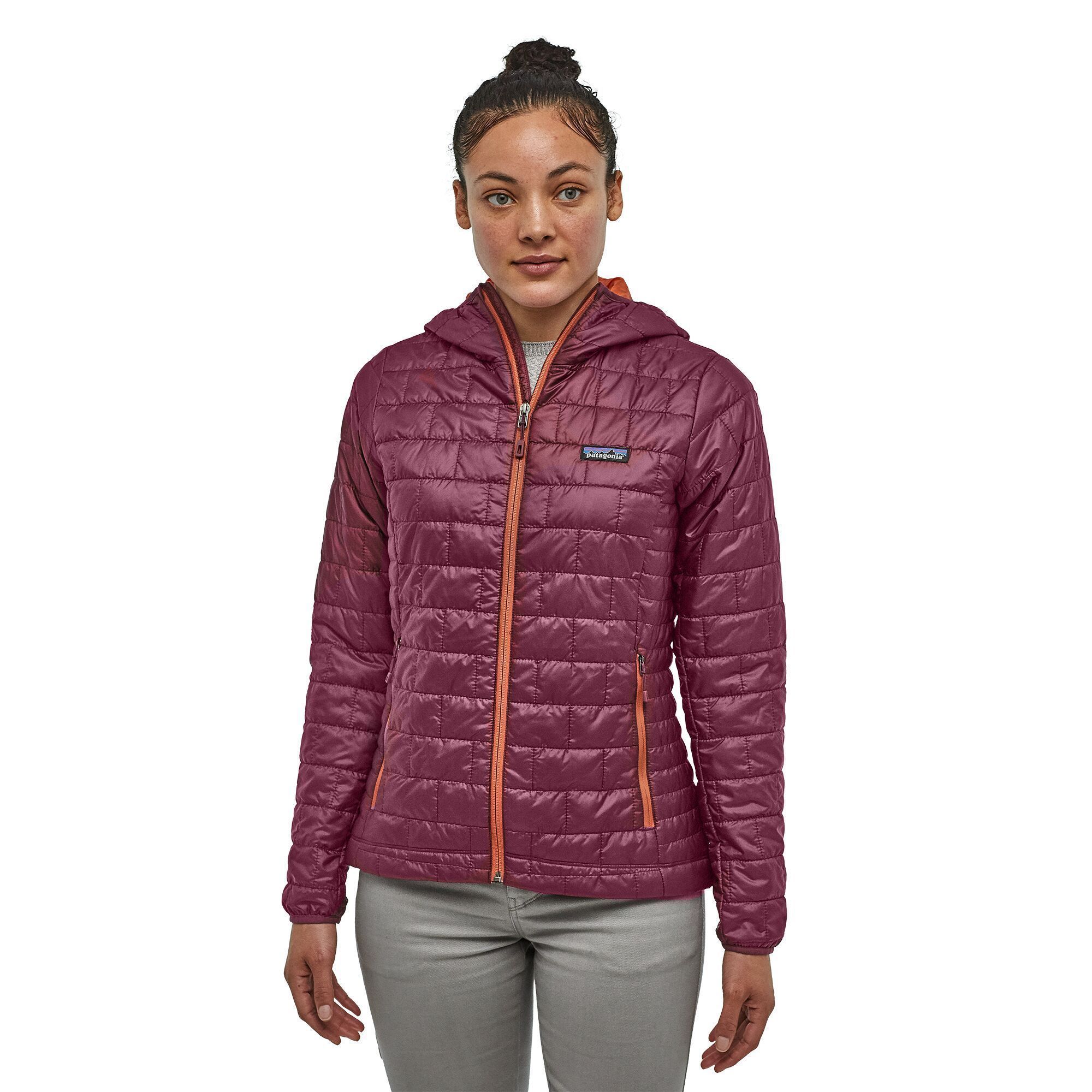 Patagonia Naisten Nano Puff® Hupullinen Kevyttoppatakki, Light Balsamic / XS