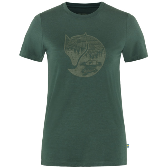 Fjällräven Abisko Wool Fox Ss W - Arctic Green-patina Green - Naiset - L