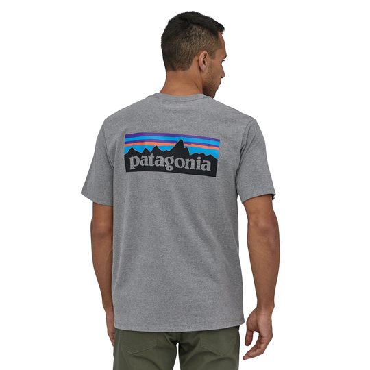 Patagonia P-6 Logo Responsibili-Tee® - Kierrätetyistä materiaaleista, Gravel Heather / S