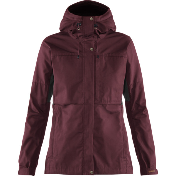 Fjällräven Kaipak Jacket W - Dark Garnet-dark Grey - Naiset - L