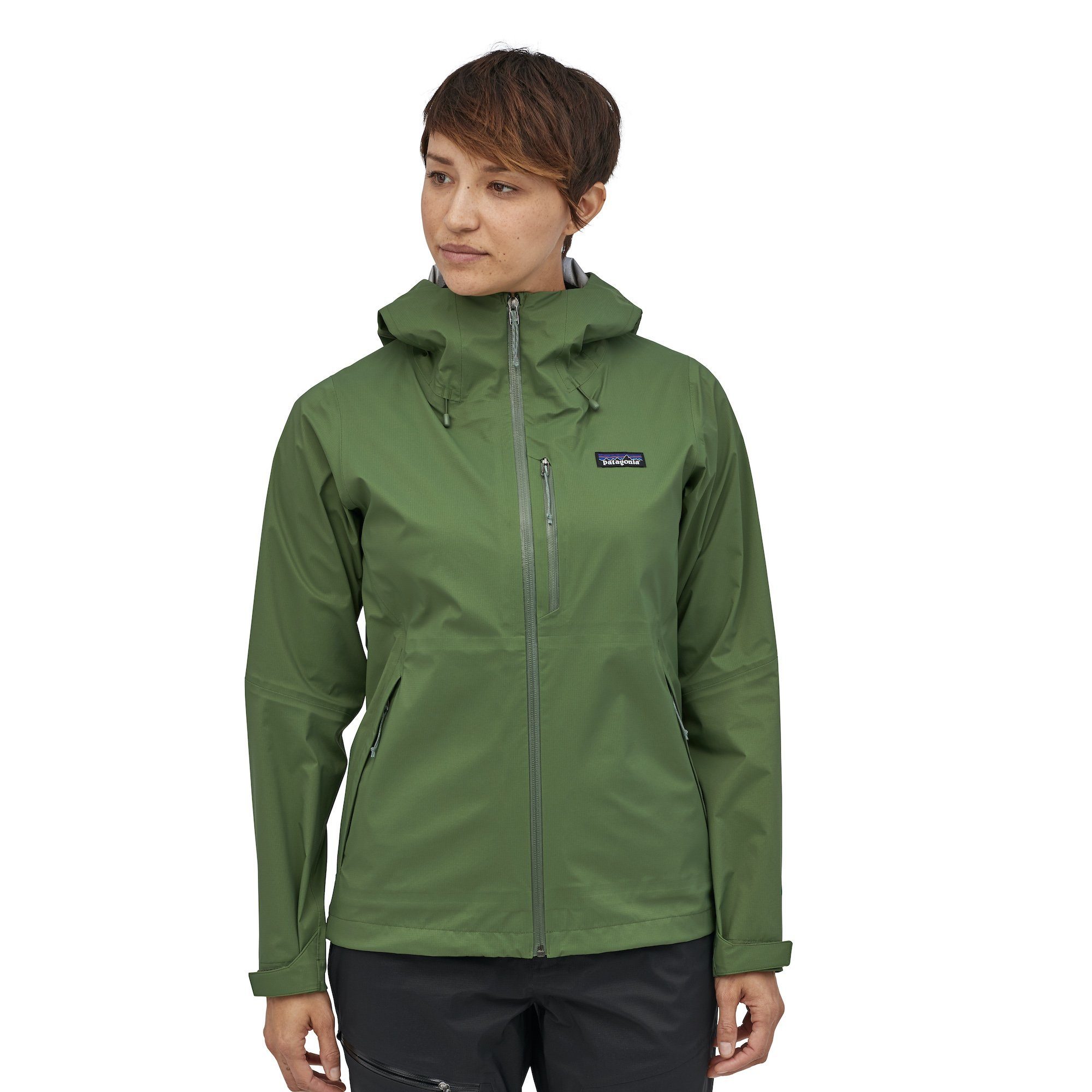Patagonia Naisten Rainshadow Vedenpitävä Kuoritakki. Kierrätetty Nylon, Camp Green / L
