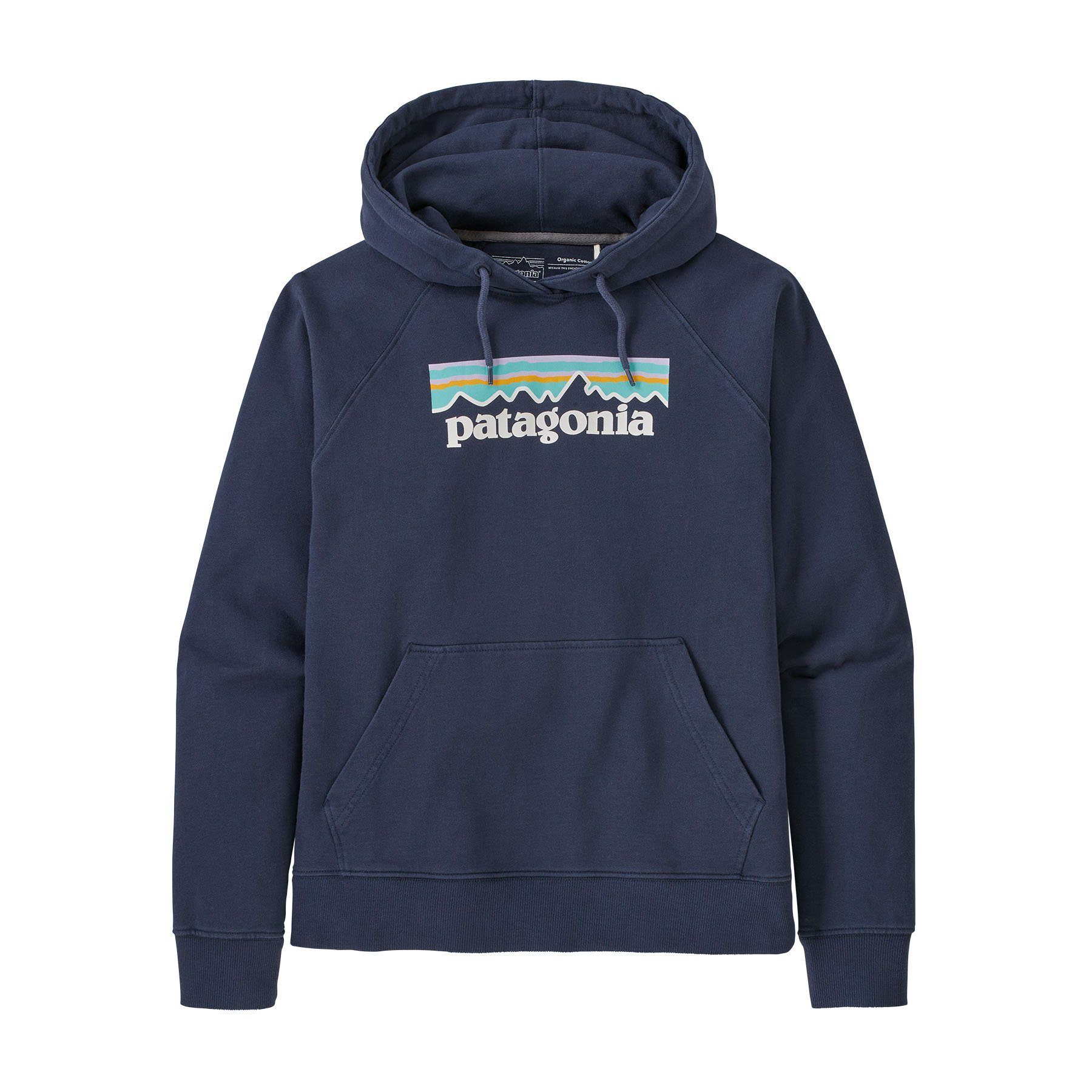 Patagonia W's Pastel P-6 Logo Organic Hoody, New Navy / S