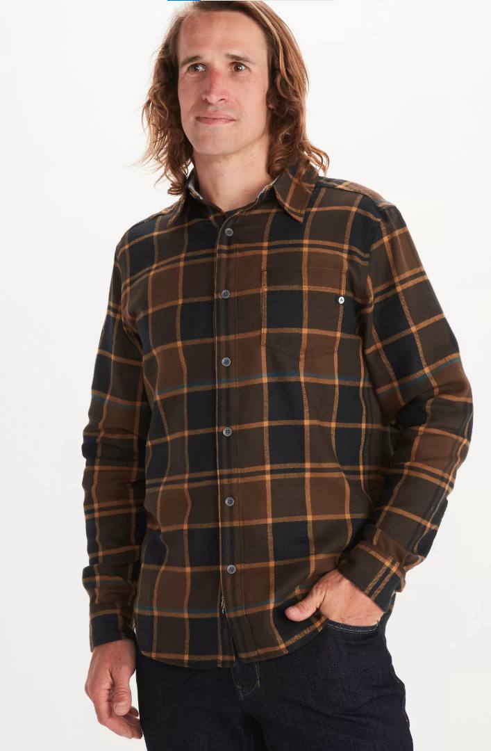 Fairfax Midweight Flannel Long Sleeve Bronzine S