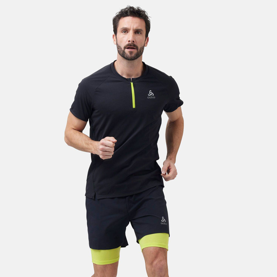 Axalp Tr Tee 1/2 Zip Musta / Vihreä S