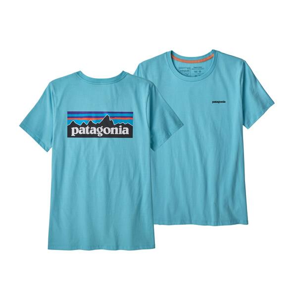 Naisten Patagonia P-6 Logo Organic Crew T-Shirt – t-paita luomupuuvillasta, Iggy Blue / XS