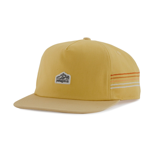 Patagonia Unisex Line Logo Ridge Stripe lippis - Luomupuuvillaa & Kierrätettyä kalaverkkoa, Surfboard Yellow
