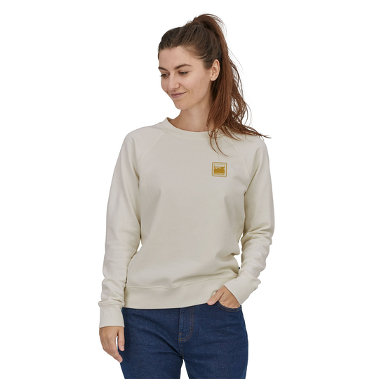 Patagonia naisten Alpine Icon collegepaita - Luomupuuvillaa, Birch White / S