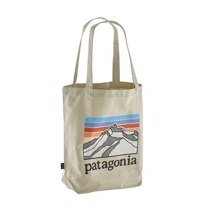 Patagonia Market Tote Kangaskassi Luomupuuvillasta, Line logo Ridge: Bleached Stone