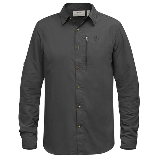 Fjällräven Abisko Hike Shirt Ls M - Dark Grey - Miehet - L