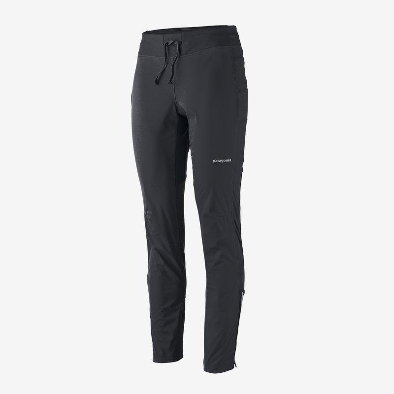 Naisten Patagonia Wind Shield Pants – tuulen- ja vedenpitävät softshell-housut, Black / XS