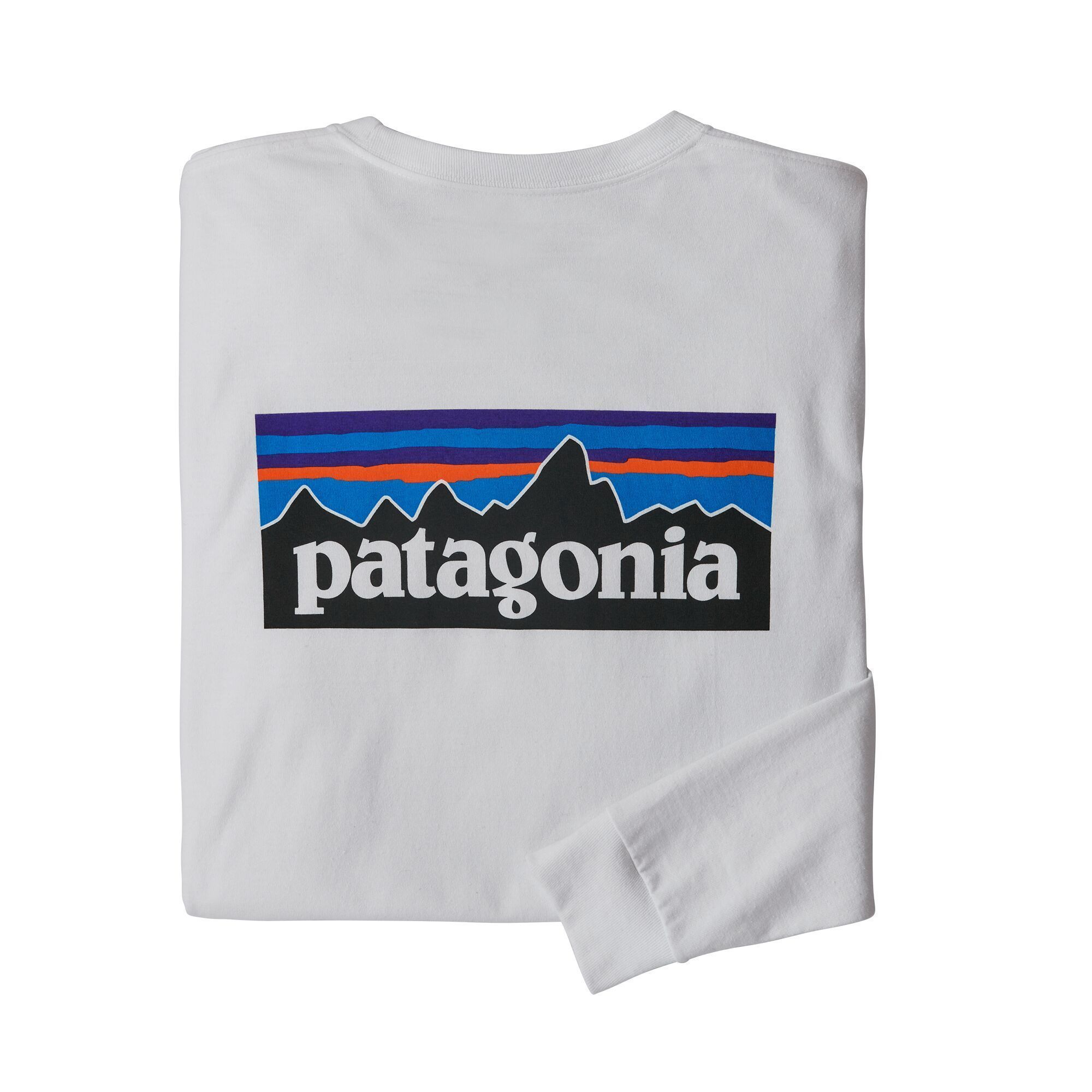 Patagonia Miesten Pitkähihainen P-6 Logo Responsibili-Tee® T-paita, White / S
