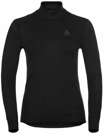 Women's Active Warm Eco Turtleneck Baselayer Top Musta XS