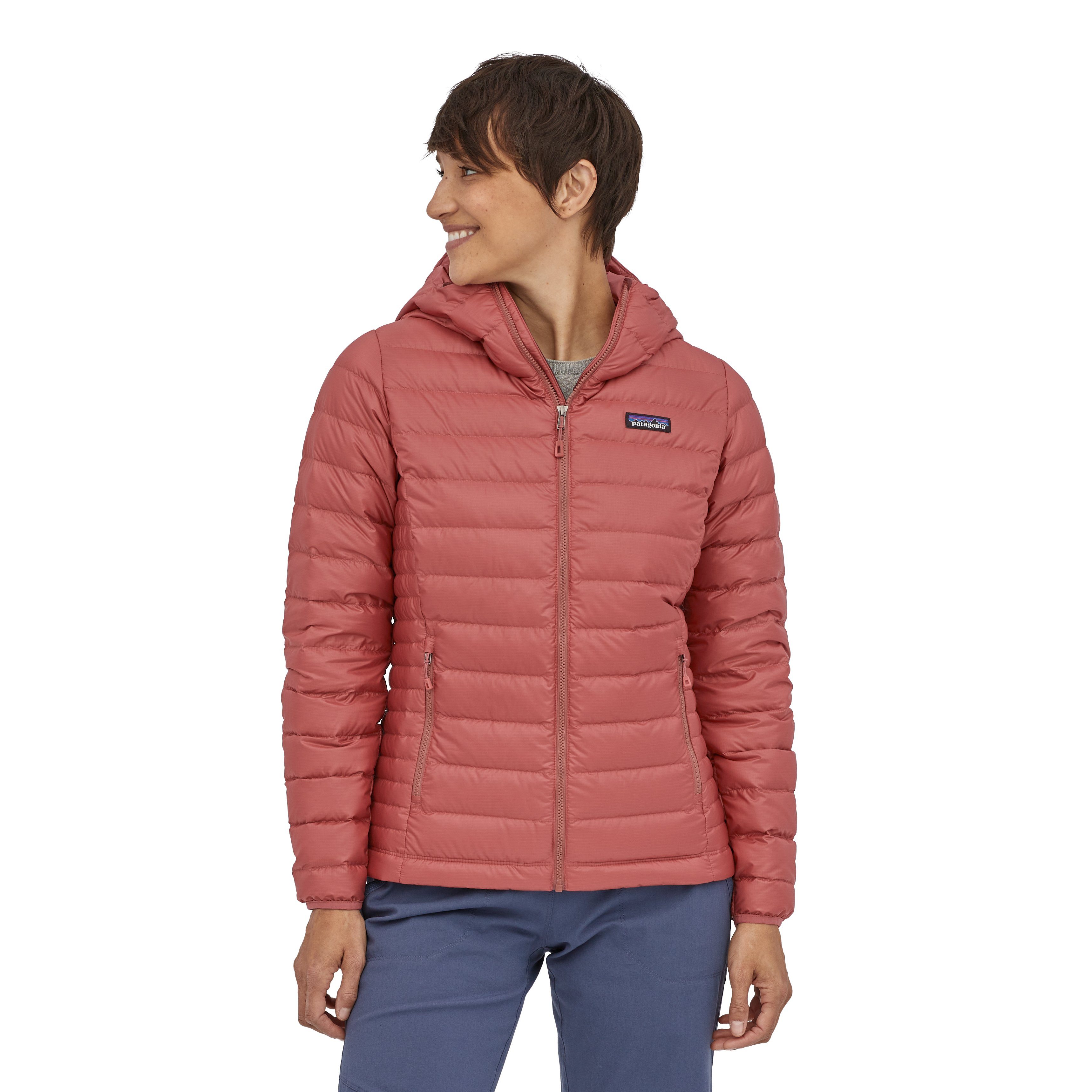 Patagonia Naisten Down Sweater Hupullinen Untuvatakki - Eettisestä Untuvasta, Rosehip / S
