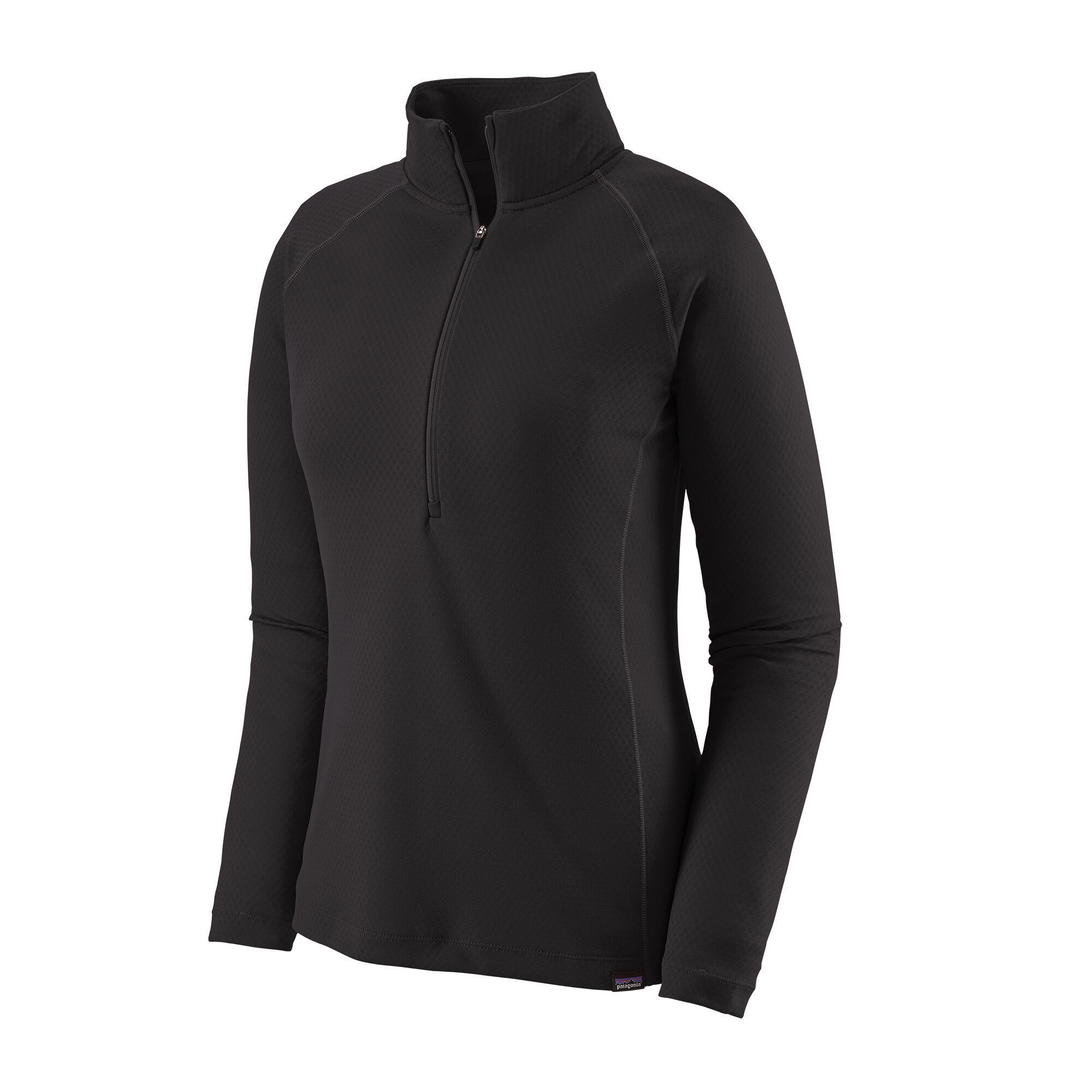 Patagonia Capilene Naisten Zip-Neck Kerrastopaita - Kierrätettyä polyesteria, Black / S