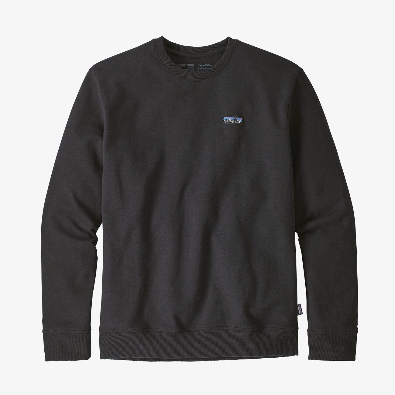 Miesten Patagonia P-6 Label Uprisal Crew Sweatshirt – kierrätetyistä materiaaleista, Black / M