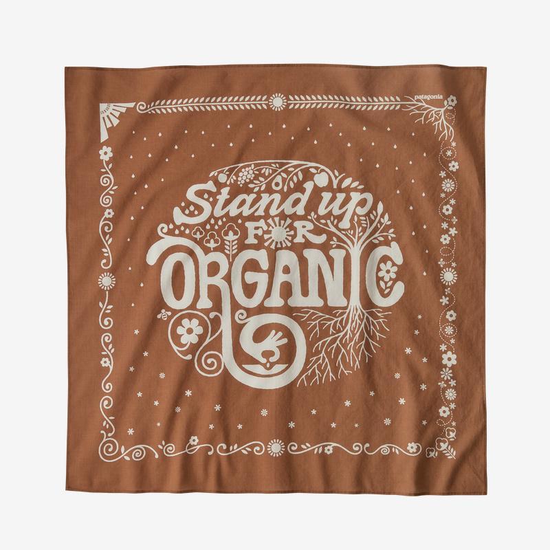 Patagonia Bandana - 100 % luomupuuvillahuivi, Root Revolution: Earthworm Brown