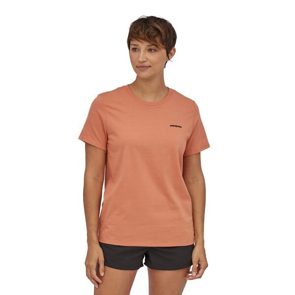 Naisten Patagonia P-6 Logo Organic Crew T-Shirt – t-paita luomupuuvillasta, Toasted Peach / M