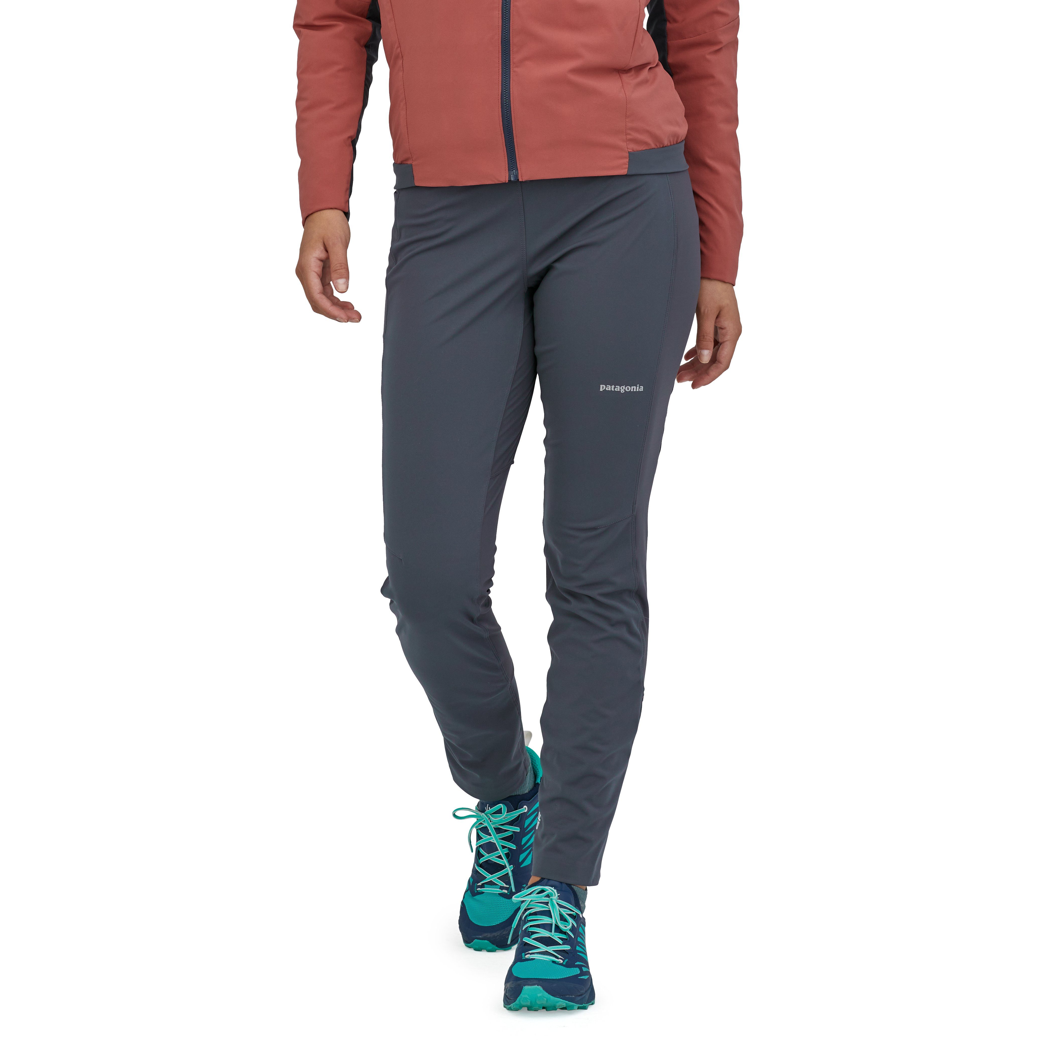 Naisten Patagonia Wind Shield Pants – tuulen- ja vedenpitävät softshell-housut, Smolder Blue / M