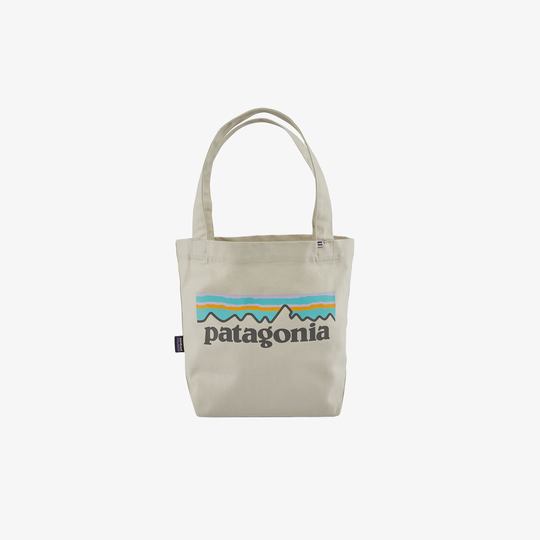 Patagonia Mini Tote kangaskassi luomupuuvillasta, Pastel P-6 Logo: Bleached Stone