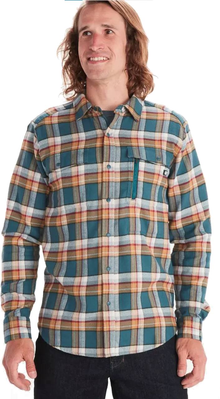 Tromso Midweight Flannel LS Oranssi/Sininen S