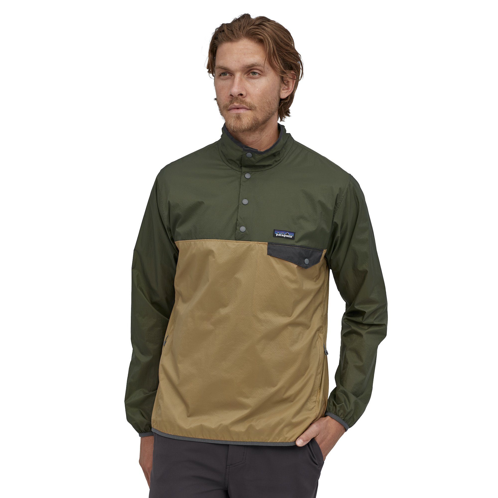 Patagonia Miesten Houdini® Snap-T® Anorakki - 100% Kierrätettyä Nylon, Classic Tan / S