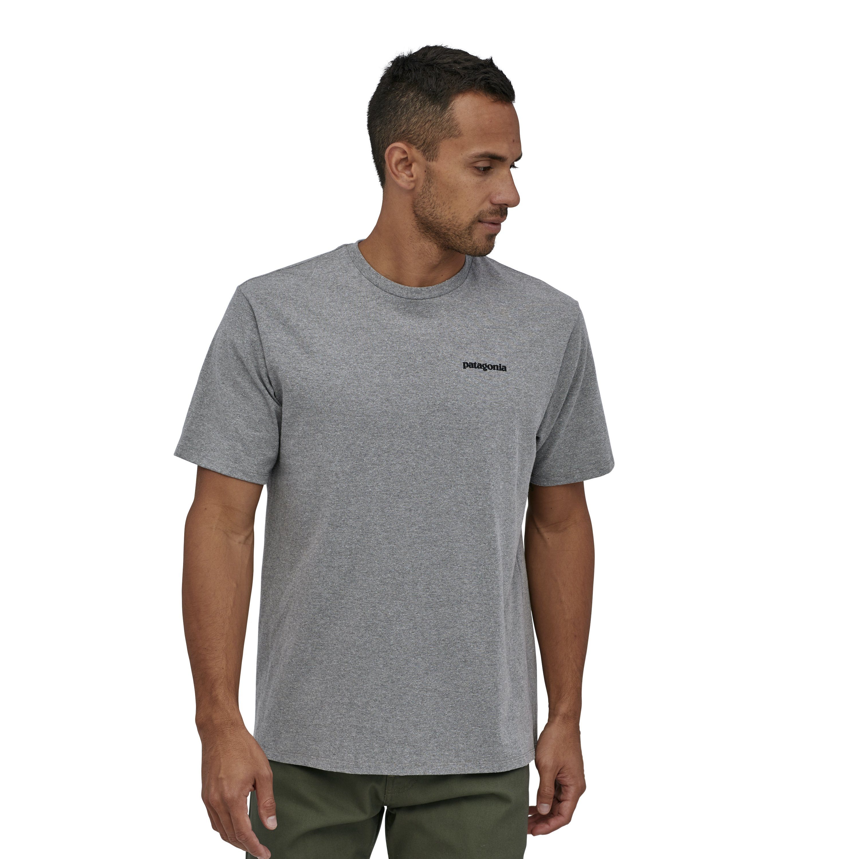 Patagonia P-6 Logo Responsibili-Tee® - Kierrätetyistä materiaaleista, Gravel Heather / S