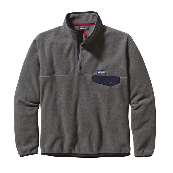 Miesten Patagonia Synchilla Snap-T Fleece Pullover - Fleecepaita, Nickel w/Navy Blue / XL