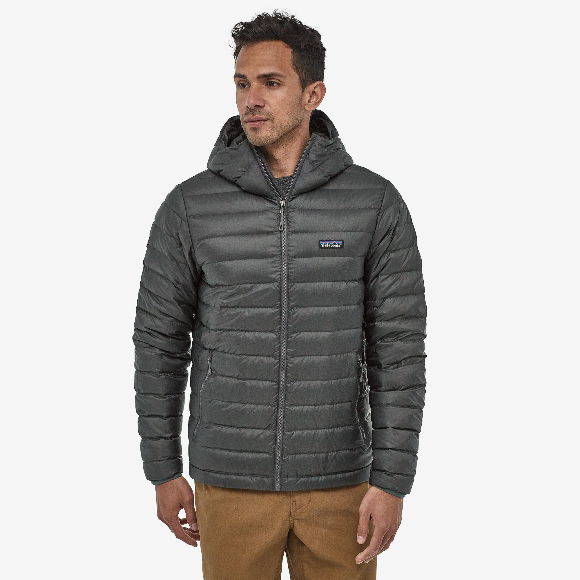 Miesten Down Sweater Hoody - Hupullinen untuvatakki, Forge Grey / S