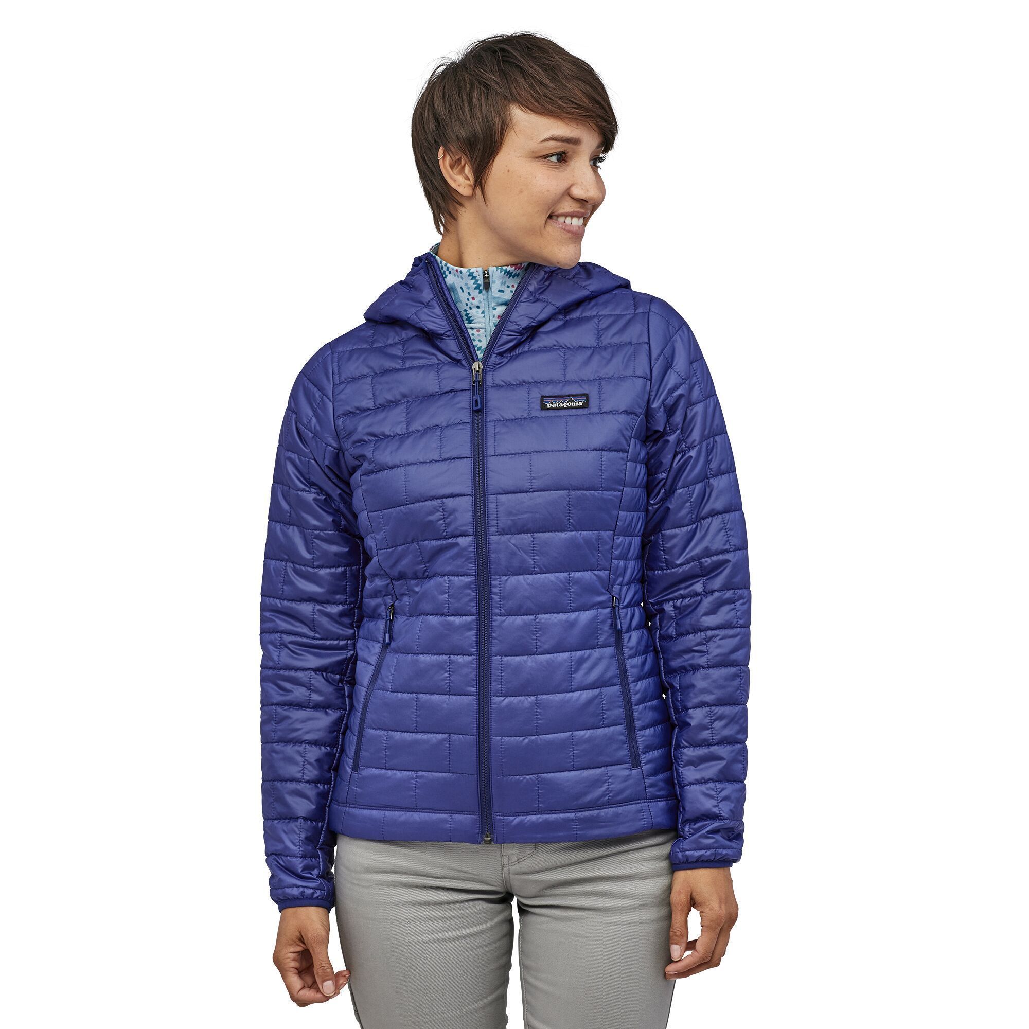 Patagonia Naisten Nano Puff® Hupullinen Kevyttoppatakki, Cobalt Blue / M