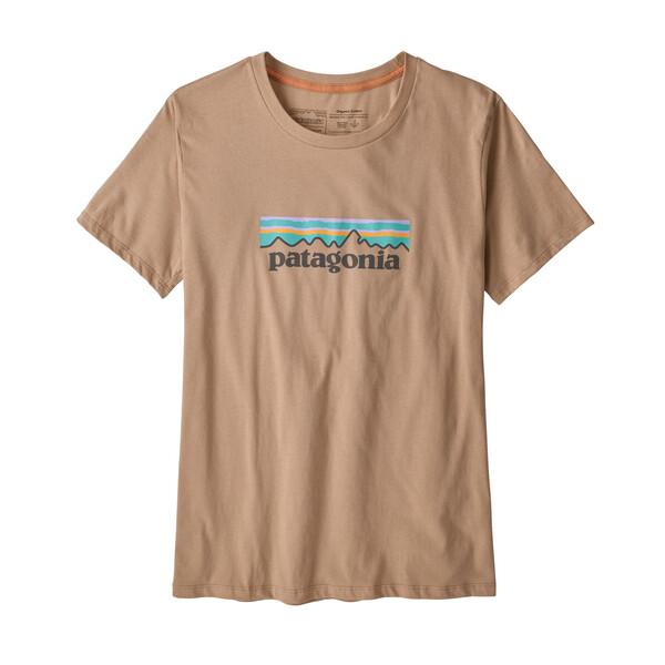 Patagonia Pastel P-6 Logo Organic Cotton Crew T-Paita - Luomupuuvilla, Pampas Tan / S