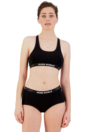 Mons Royale Sierra Urheilurintaliivit - Merinovillaa, Black / XS