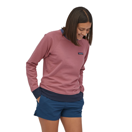 Patagonia Naisten P-6 Label Organic Crew collegepaita - Luomupuuvillaa, Light Star Pink / S