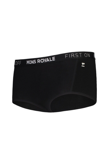 Mons Royale Naisten Sylvia Boyleg Alushousut - Merinovilla, Black / XS