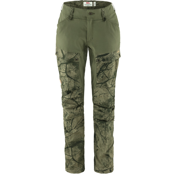 Fjällräven Keb Trousers Curved W Reg - Green Camo-laurel Green - Naiset - 34