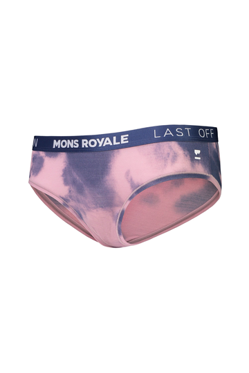 Mons Royale Naisten Folo Alushousut - Merinovilla, Denim Tie Dye / L