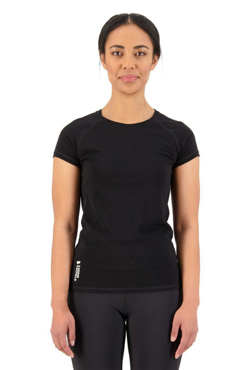 Mons Royale Naisten Bella Tech T-paita - Merinovillaa, Black / S