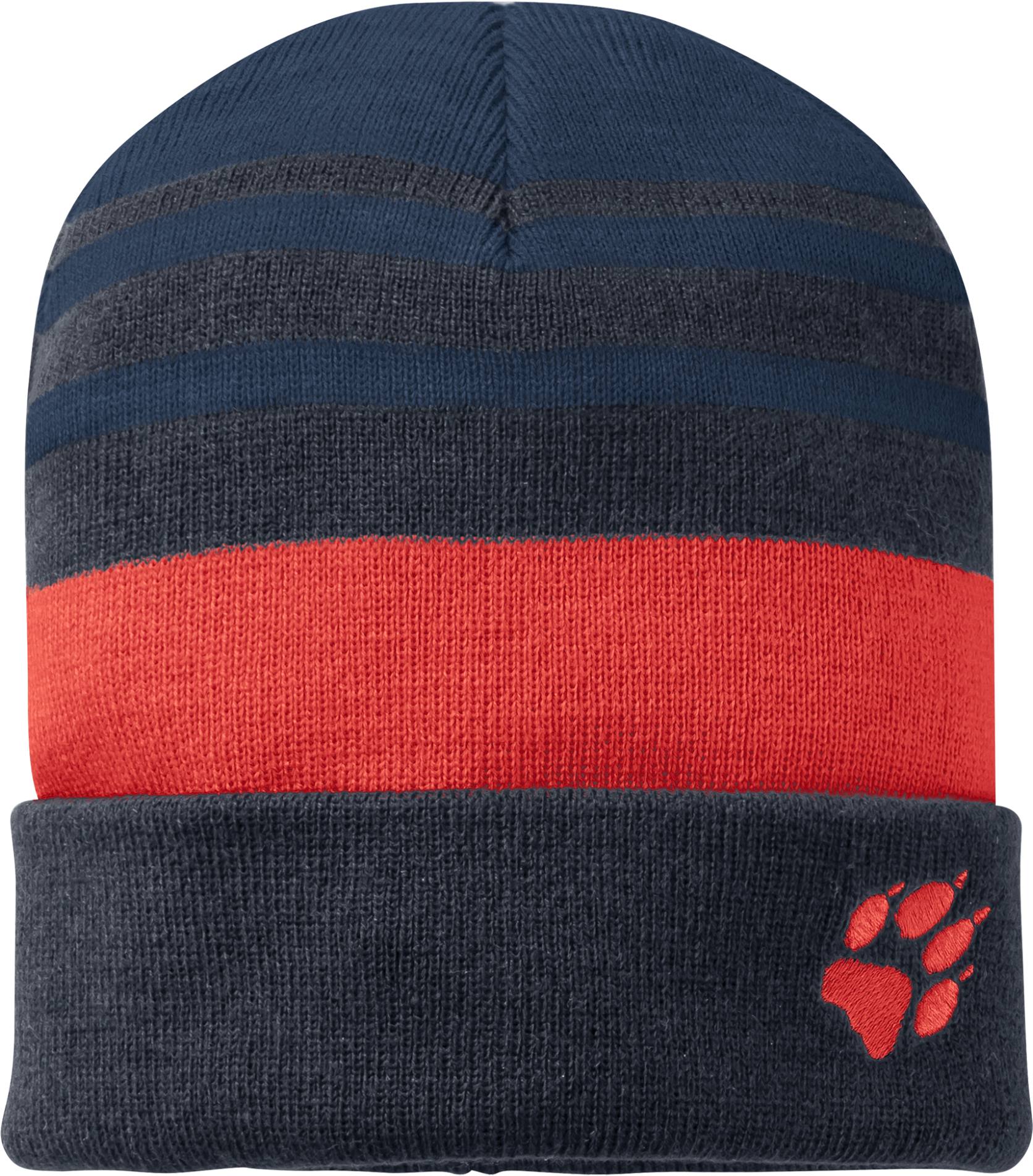 Stripy Knit Cap Kids Night blue M