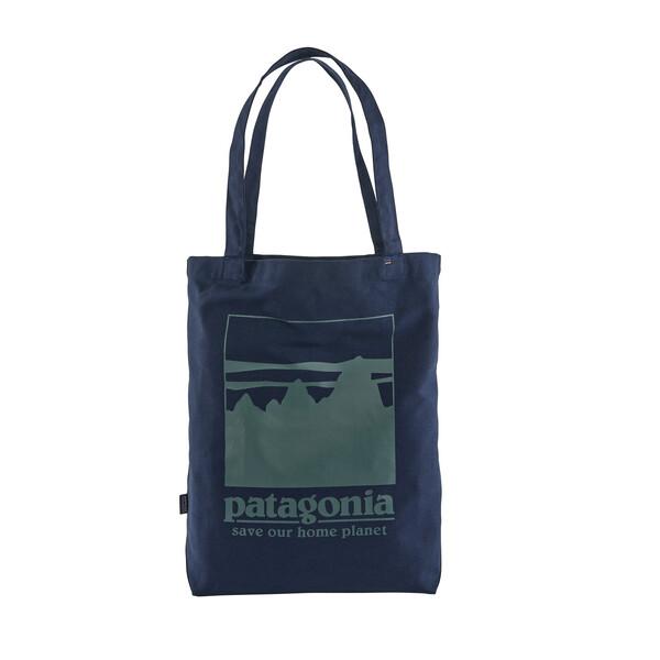 Patagonia Market Tote Kangaskassi Luomupuuvillasta, Alpine Icon: New Navy