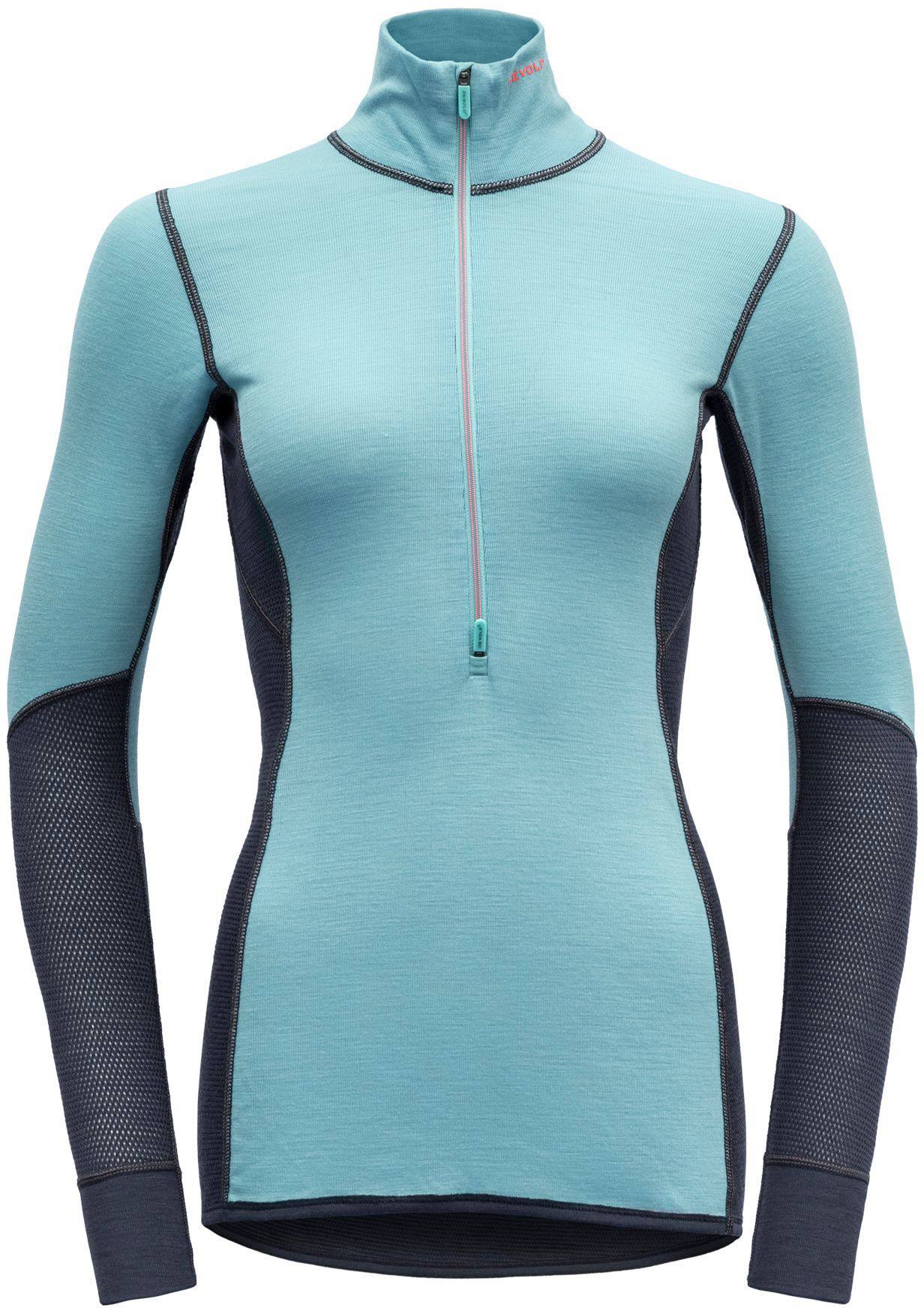 Wool Mesh Woman Half Zip Turkoosi/sininen L