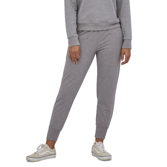 Patagonia Naisten Ahnya Fleecehousut - Luomupuuvillaa & Kierrätettyä polyesteria, Salt Grey / S