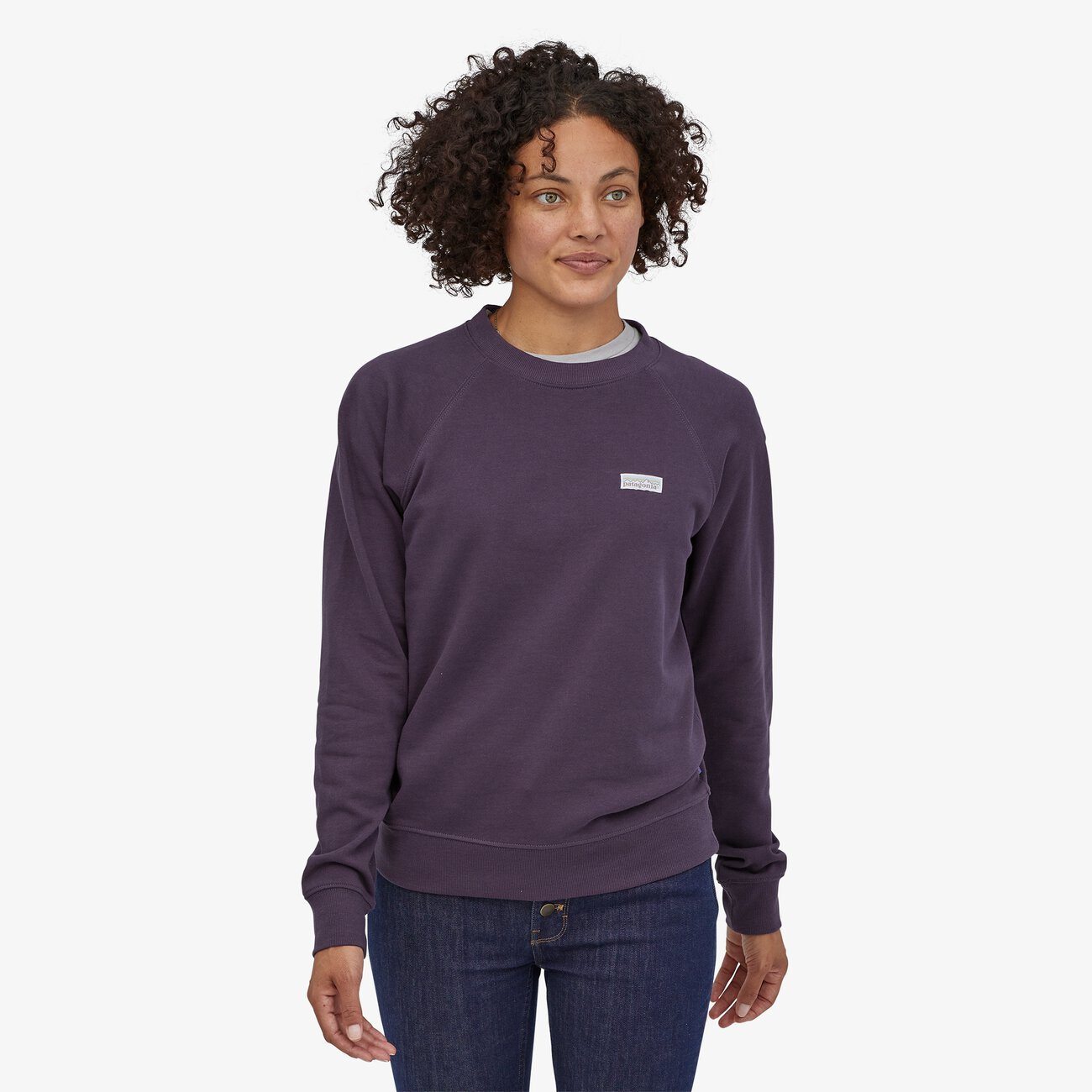Patagonia Naisten Pastel P-6 Label Organic Crew College-paita, Piton Purple / XS