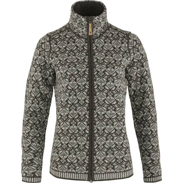 Fjällräven Snow Cardigan W - Dark Olive - Naiset - L