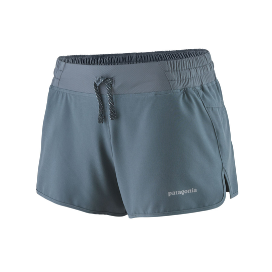Patagonia Naisten Nine Trails Shortsit - 4"- Kierrätettyä Polyesteria, Plume Grey / L