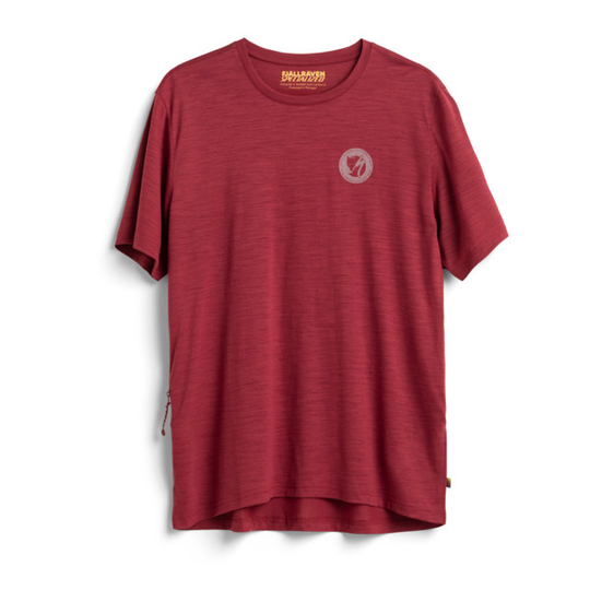 Fjällräven S/f Wool T-shirt M - Pomegranate Red - Miehet - L