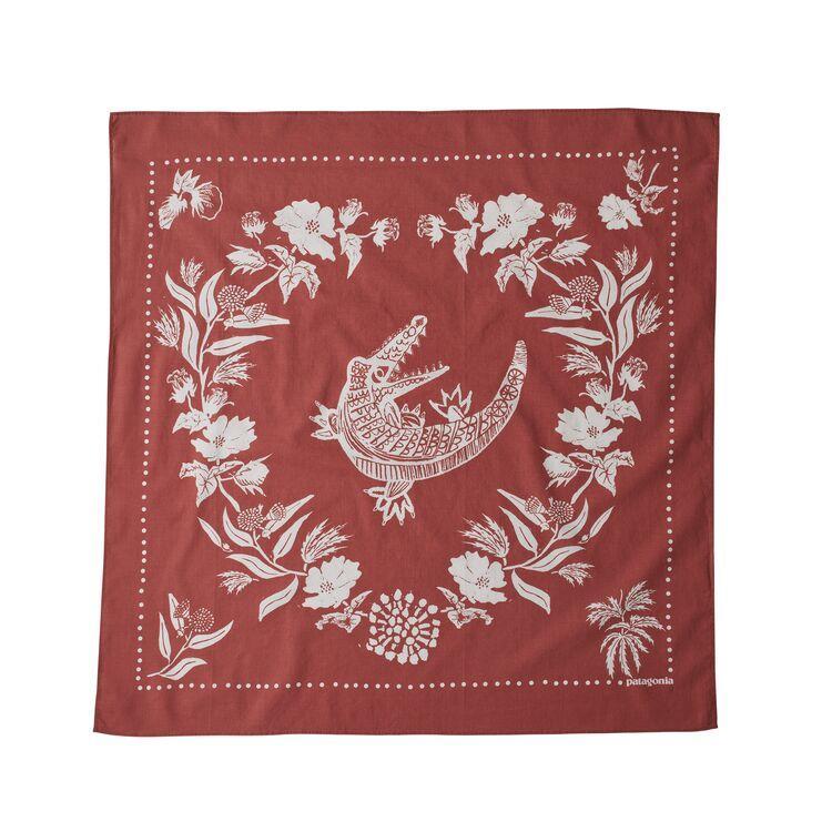 Patagonia Bandana - 100 % luomupuuvillahuivi, Cotton Ball Gators BND: Spanish Red