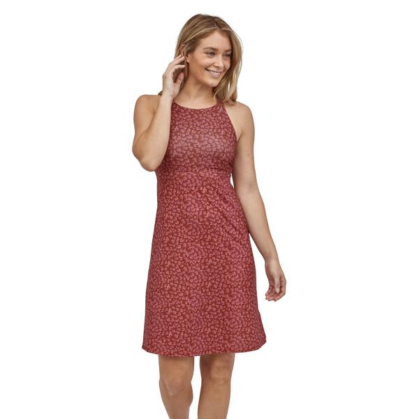 Naisten Magnolia Spring Mekko - Kierrätettyä polyesteria, Kelp Revival: Mangrove Red / XS