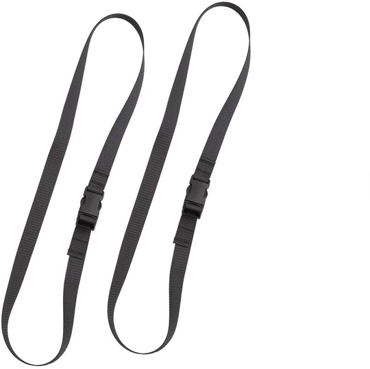 Pack straps, SR buckle, 2 pcs, 120 cm, black