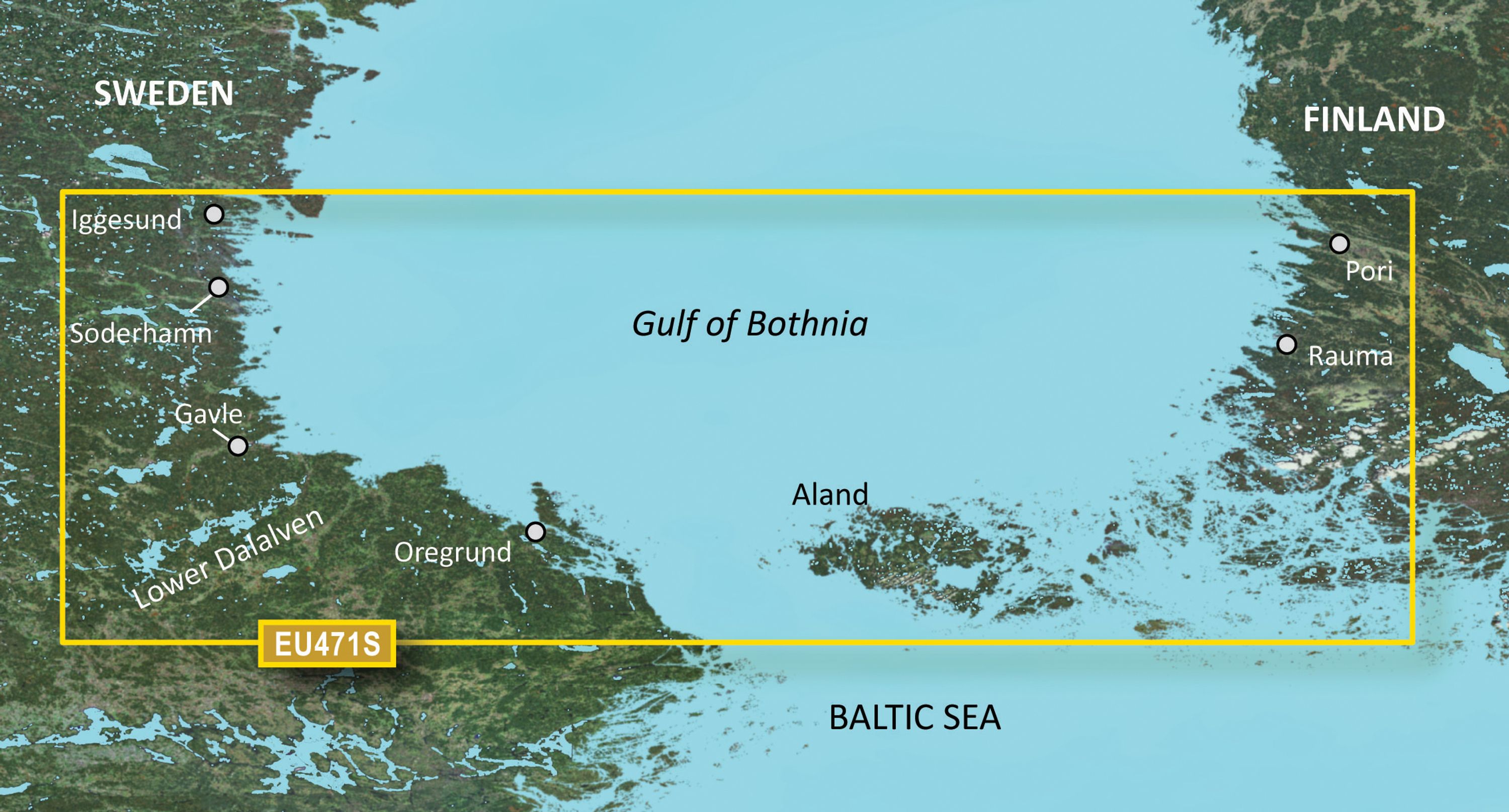Bluechart g3 vision kartat, veu471s, gulf of bothnia south