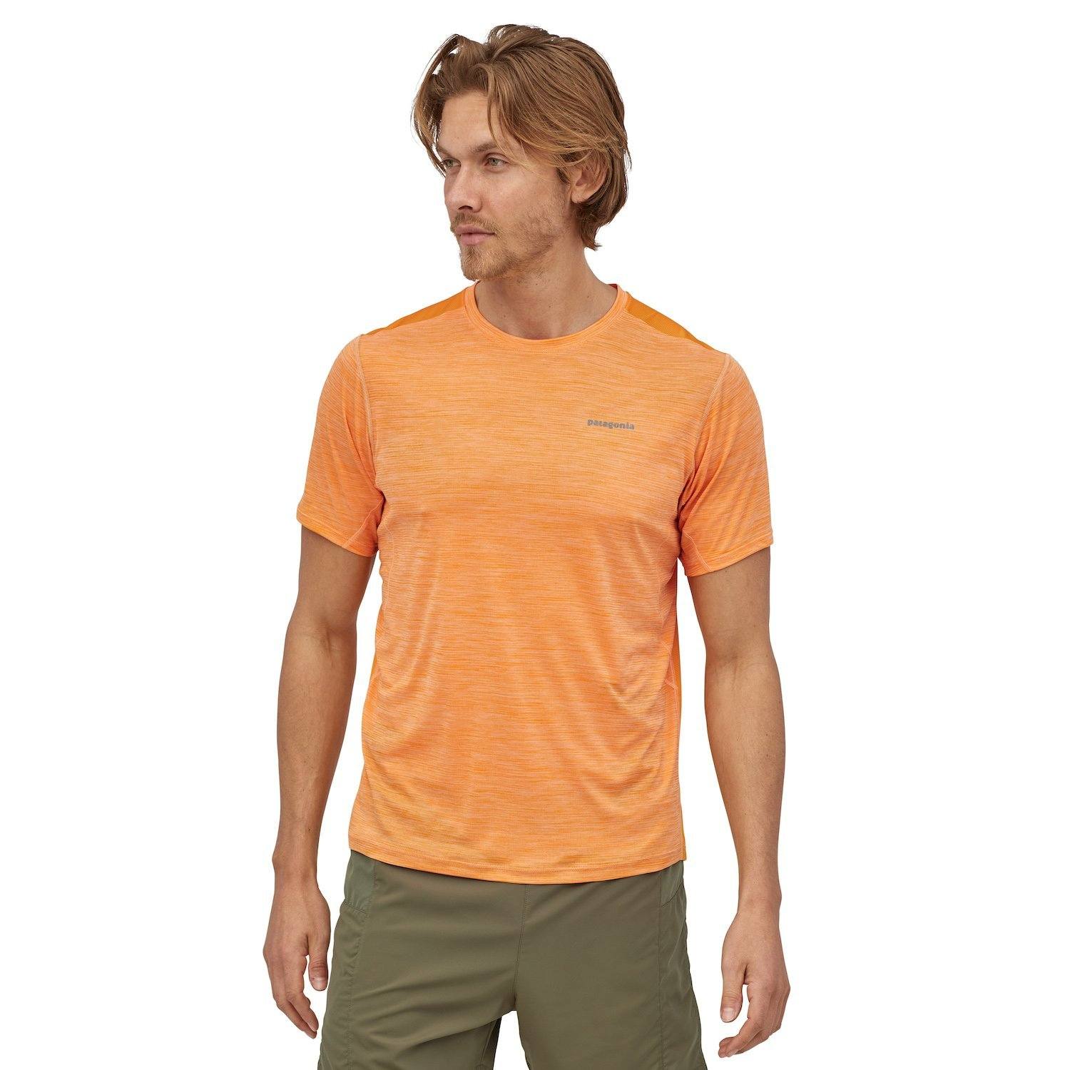 Patagonia Miesten Airchaser Tekninen Urheilu T-paita, Mango / S